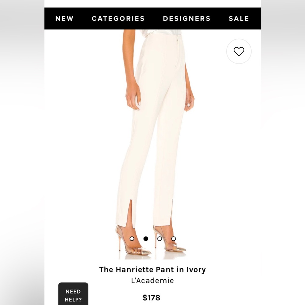 L'Academie The Hanriette Pant in Ivory